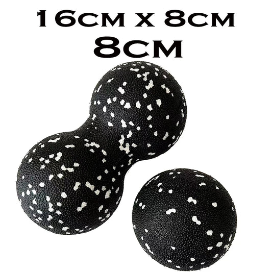 EPP Fitness Ball Double Lacrosse Massage Ball Set Mobility Peanut Ball for Self-Myofascial Release Deep Tissue Yoga Gym Home