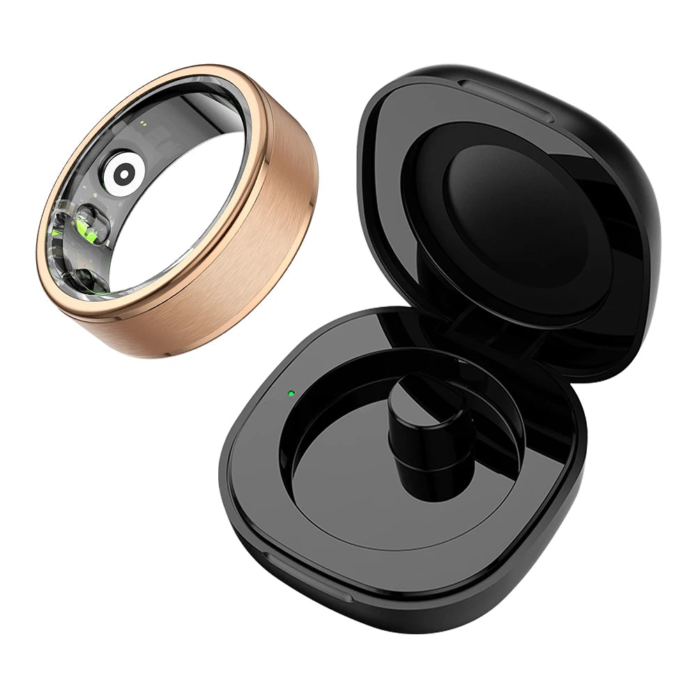 New R03 Smart Ring Charging Case Men Women, Battery Life 39 Days, Health Monitor, IP68 & 5ATM Waterproof, Multi-Sport Mode