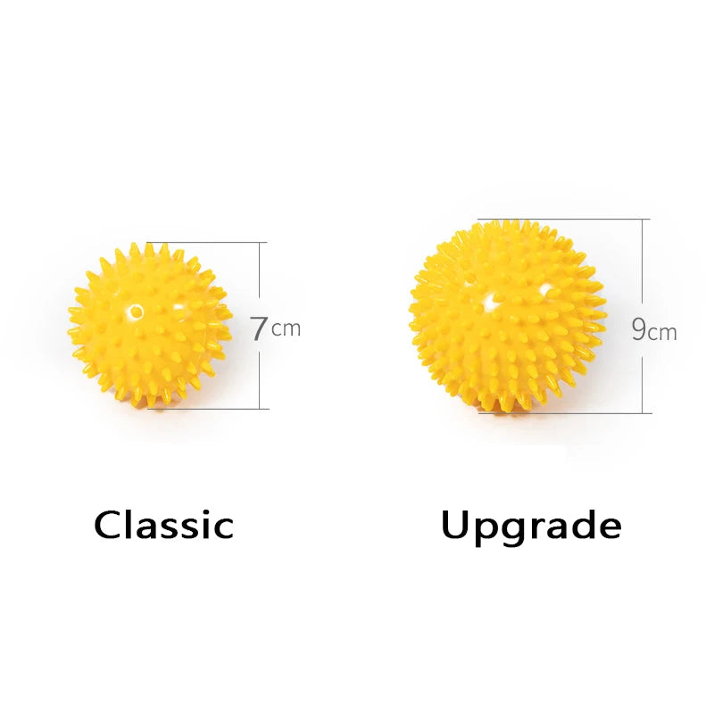 Durable PVC Spiked Massage Ball Trigger Point Sports Fitness Hands and Feet Plantar Pain Relief Fasciitis Relief 9Cm Sports Ball