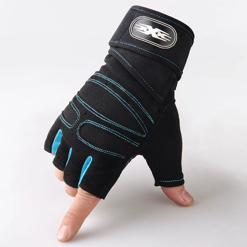 Fitness Half Finger Gloves Men and Women Wrist Guard Sports Dumbbell Riding Non Slip Horizontal Bar Exercise Training