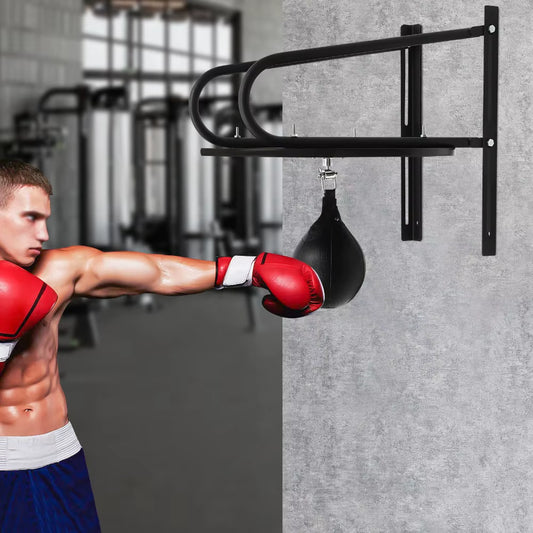 Boxing Training Spinning Ball Boxing Speed Ball Wall Mounted Adjustable Height for Home Gym Training Punching Ball Hanging