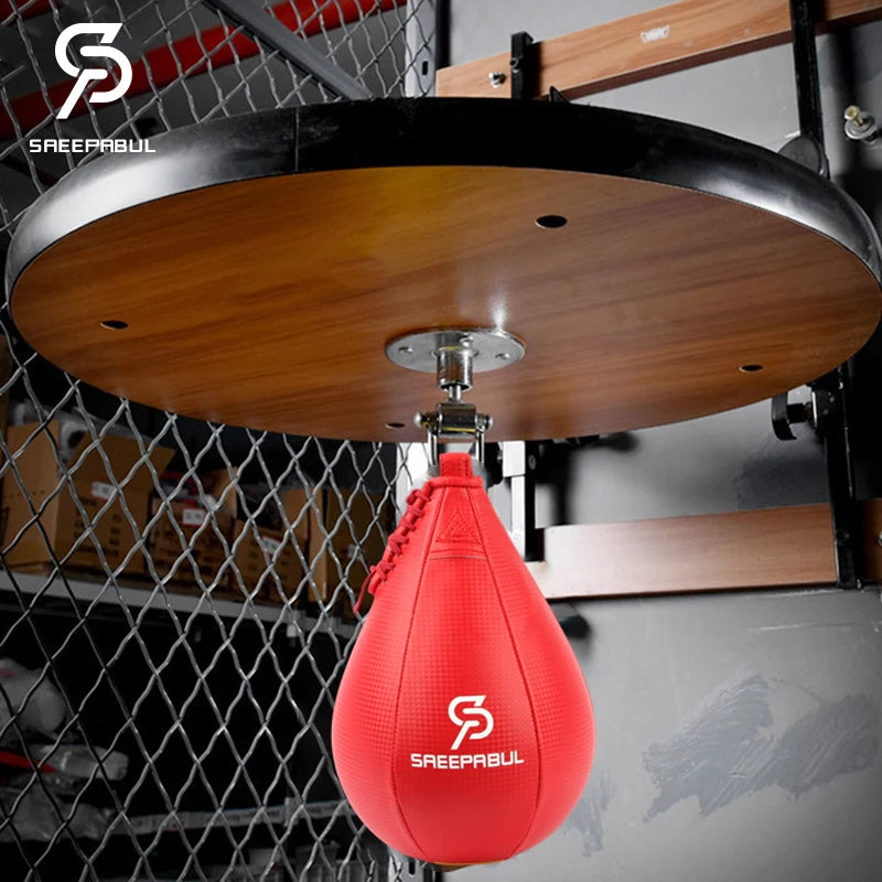 Boxing Pear Shape PU Speed Ball with Swivel Punch Bag Punching Boxeo Speed Bag Punch Fitness Training Ball Gym Exercise Agility