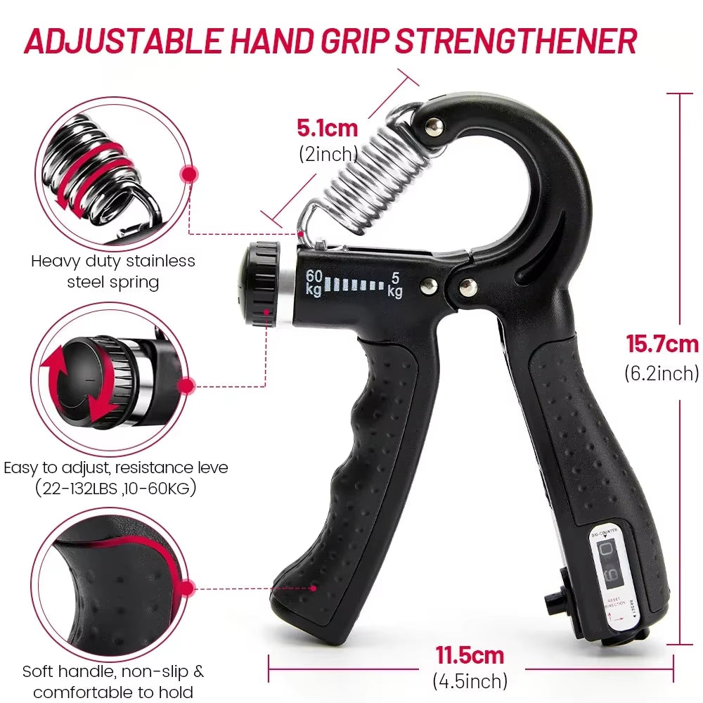 Boost Your Grip Strength with Our Adjustable 5-60Kg Hand Gripper! Perfect for Fitness Lovers and Rehab Patients! 💪✨