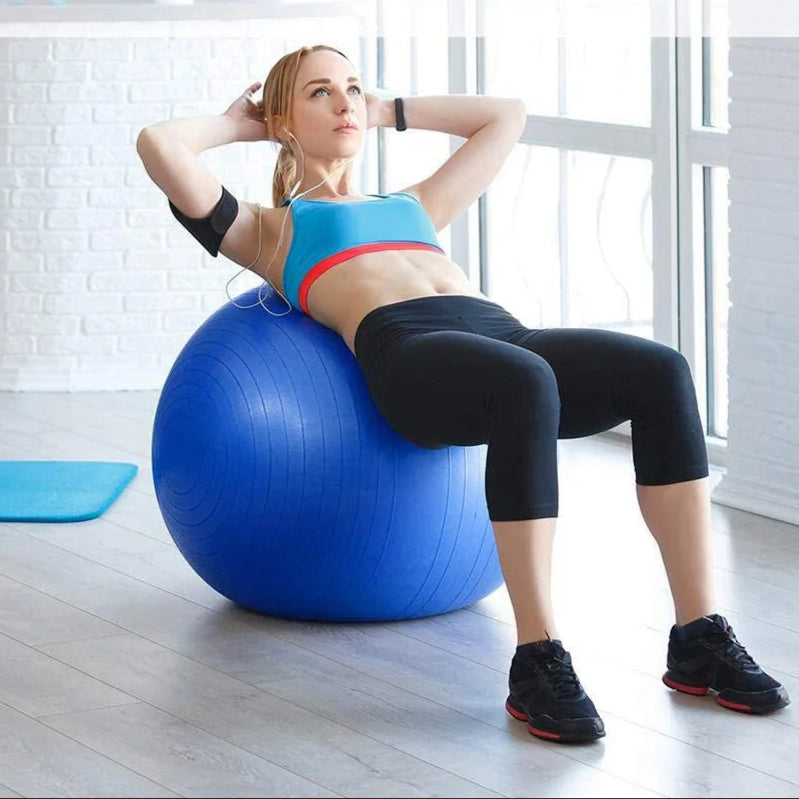 Yoga & Gymnastikball – Anti-Burst Fitnessball für Pilates, Balance-Training & Home Workout | Sitzball für Büro & Gym