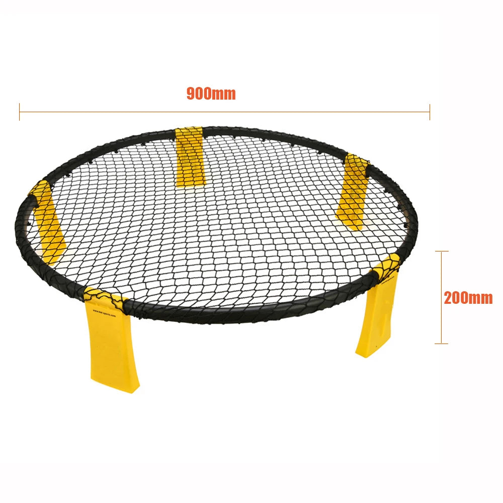 Spikeball Set – Roundnet mit Netz & 3 Bällen – Komplettset für Outdoor & Freizeit
