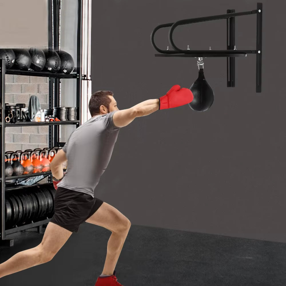 Boxing Training Spinning Ball Boxing Speed Ball Wall Mounted Adjustable Height for Home Gym Training Punching Ball Hanging