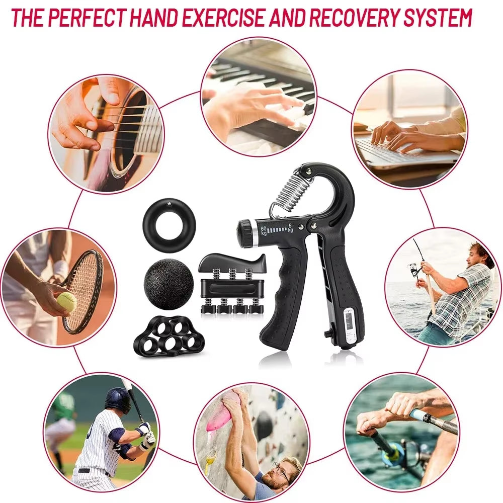 Boost Your Grip Strength with Our Adjustable 5-60Kg Hand Gripper! Perfect for Fitness Lovers and Rehab Patients! 💪✨