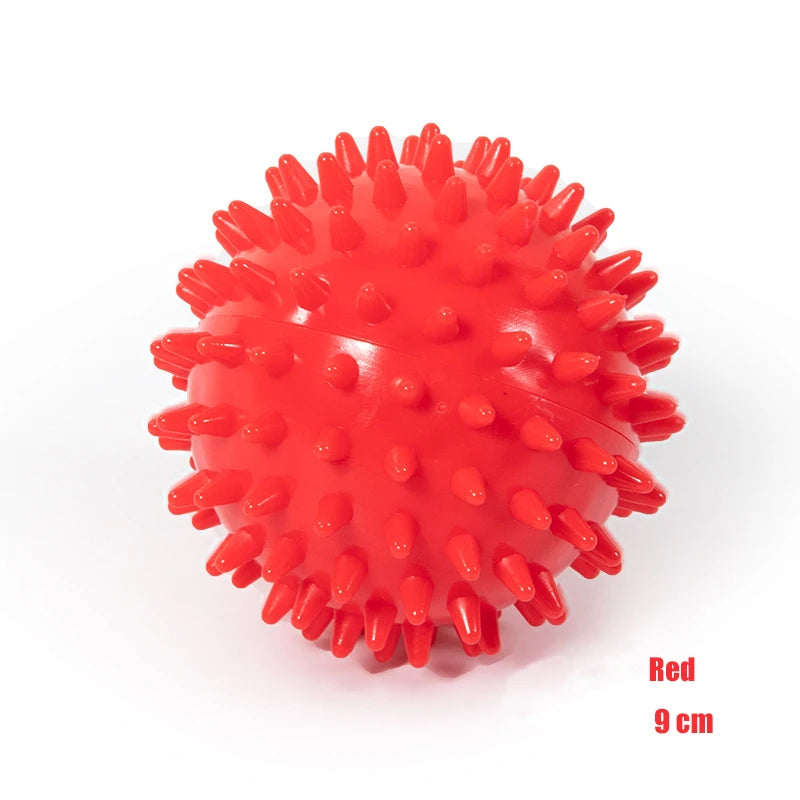 Durable PVC Spiked Massage Ball Trigger Point Sports Fitness Hands and Feet Plantar Pain Relief Fasciitis Relief 9Cm Sports Ball